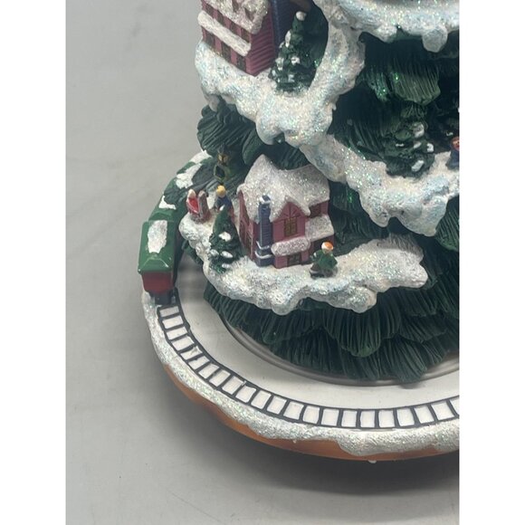 Christmas tree musical light up figurine train house star green yellow 9.5" READ - Picture 6 of 10